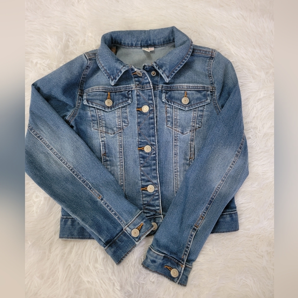 SO Blue Jean Jacket for Kids Girls Size Large 10/12